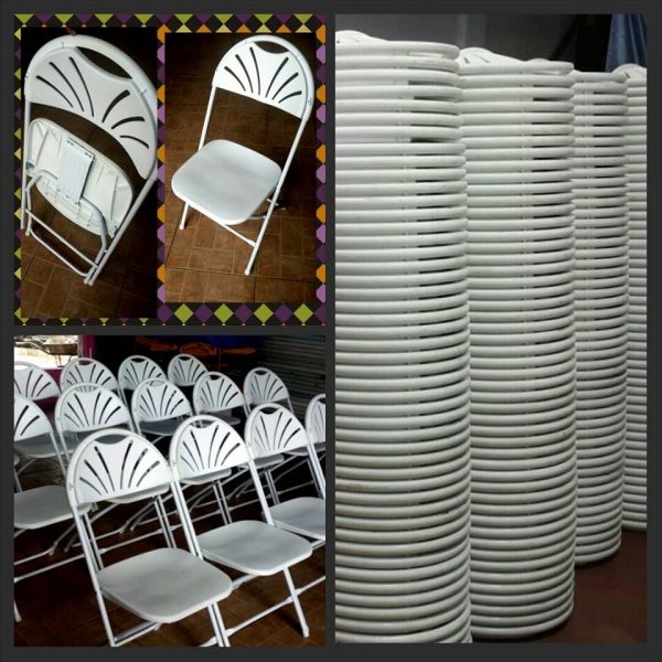 White Folding Chairs Tent Rentals Trinidad